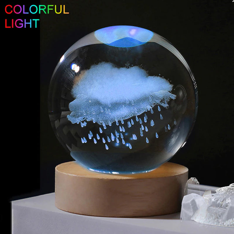 Crystal Engraved Solar System Ball