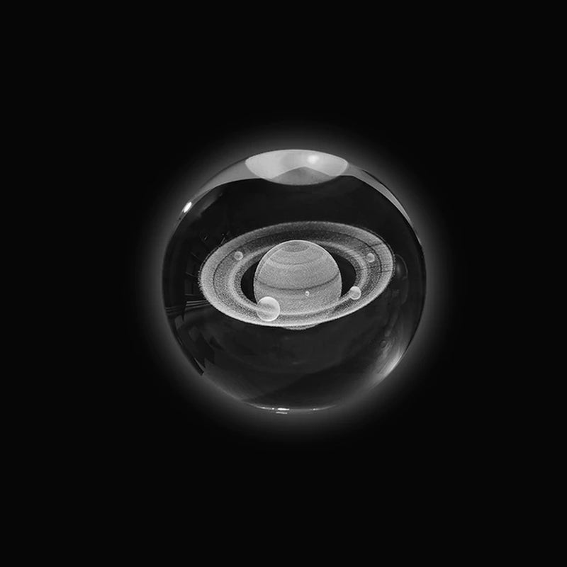 Crystal Engraved Solar System Ball