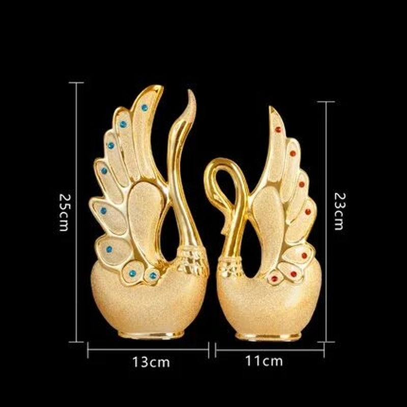 Swan Lovers Porcelain Animal Figurines