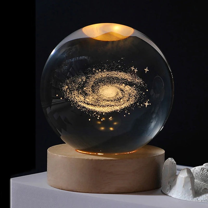 Crystal Engraved Solar System Ball
