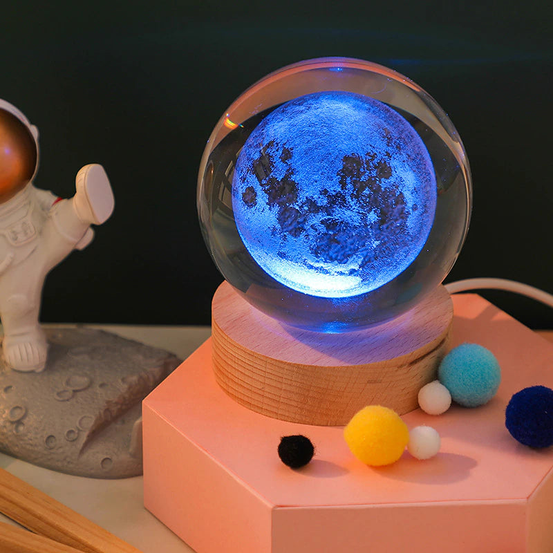 Crystal Engraved Solar System Ball