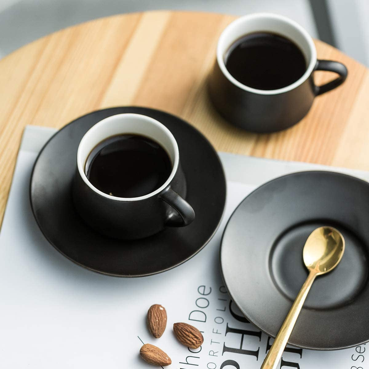 Coffee Espresso Cups and Cup Holder