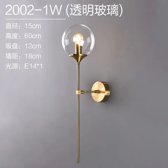 Modern Glass Led Wall Lamp