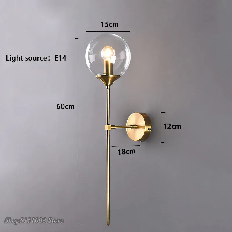 Modern Glass Led Wall Lamp