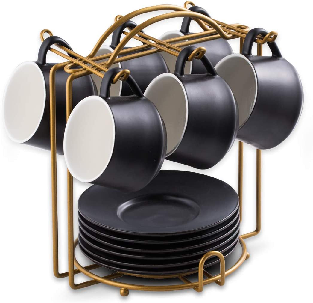 Coffee Espresso Cups and Cup Holder