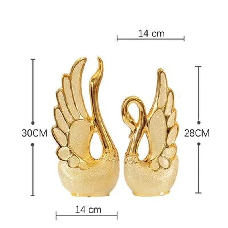 Swan Lovers Porcelain Animal Figurines
