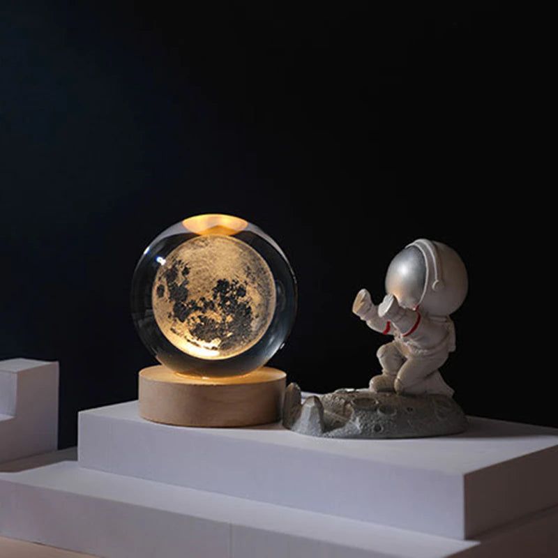 Crystal Engraved Solar System Ball