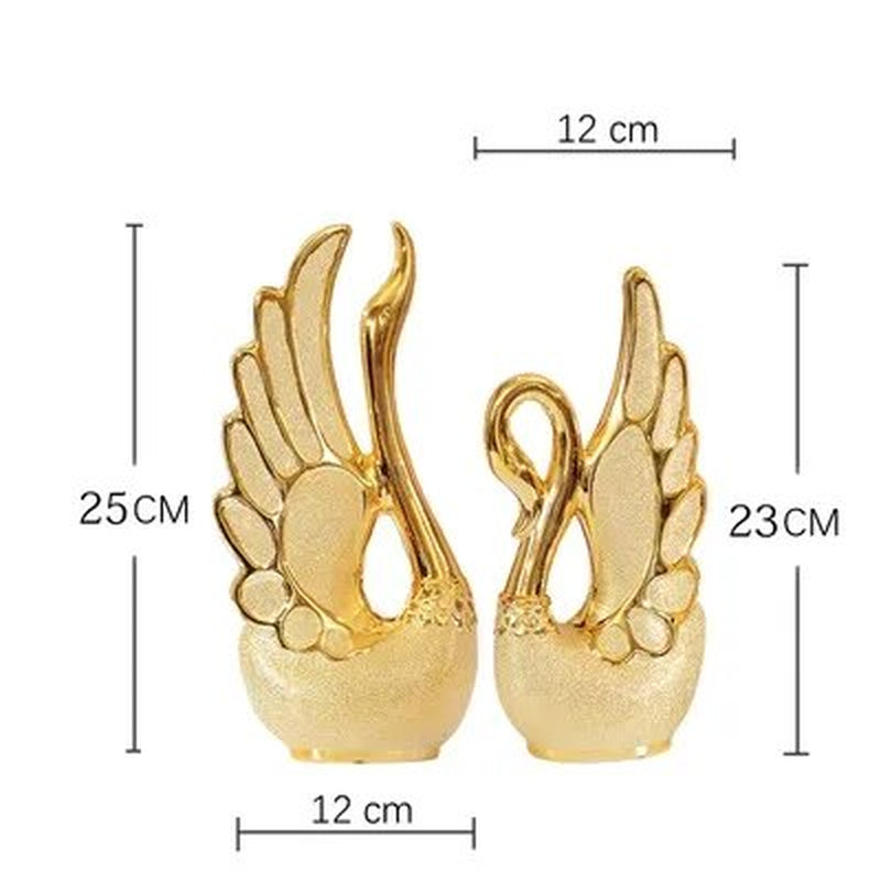 Swan Lovers Porcelain Animal Figurines