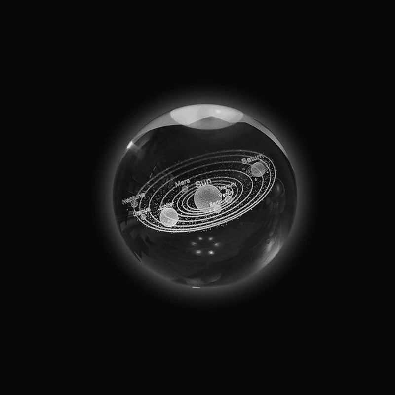 Crystal Engraved Solar System Ball