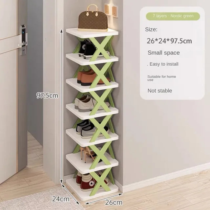 New Arrival Stackable Shoe Rack Multi-Layer Storage Shoes Shelf Box Plastic Space Saving Cabinet Shoes Organizer for Entry