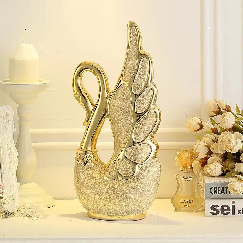 Swan Lovers Porcelain Animal Figurines
