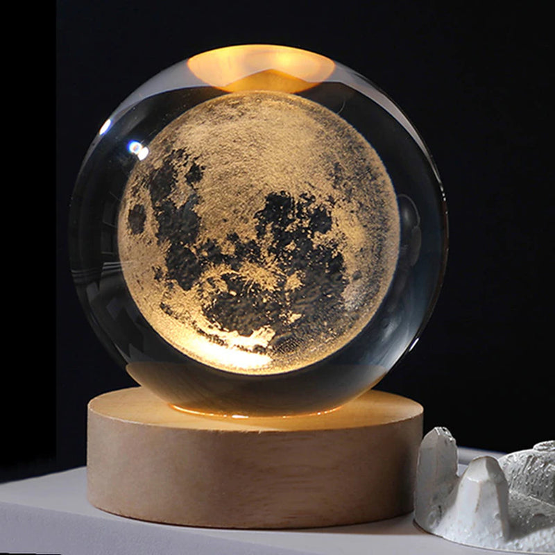 Crystal Engraved Solar System Ball