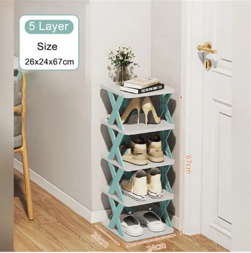 New Arrival Stackable Shoe Rack Multi-Layer Storage Shoes Shelf Box Plastic Space Saving Cabinet Shoes Organizer for Entry