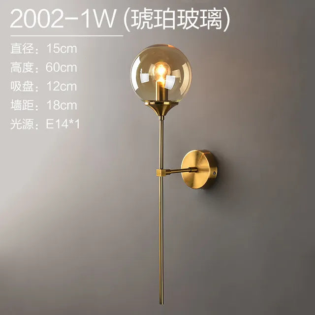 Modern Glass Led Wall Lamp